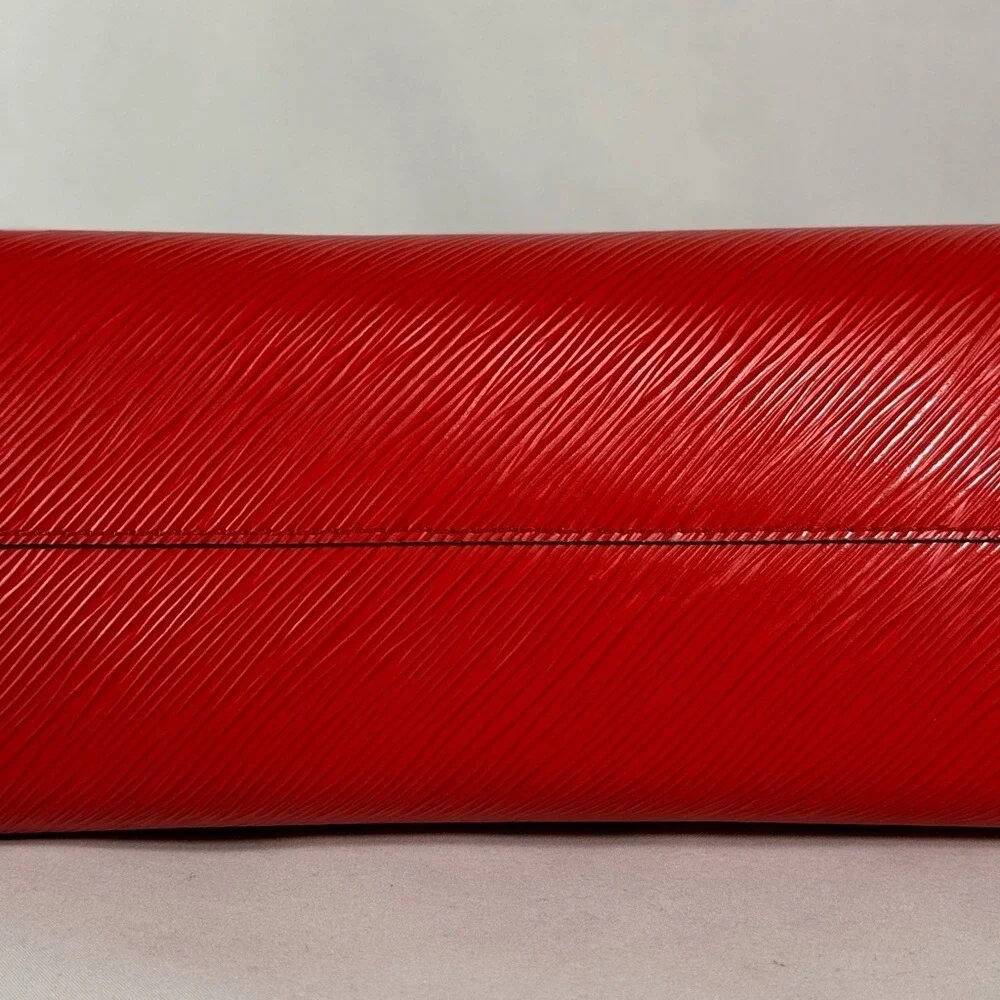 Louis Vuitton Twist Lock Epi Red Leather Tote with COA and Dust bag